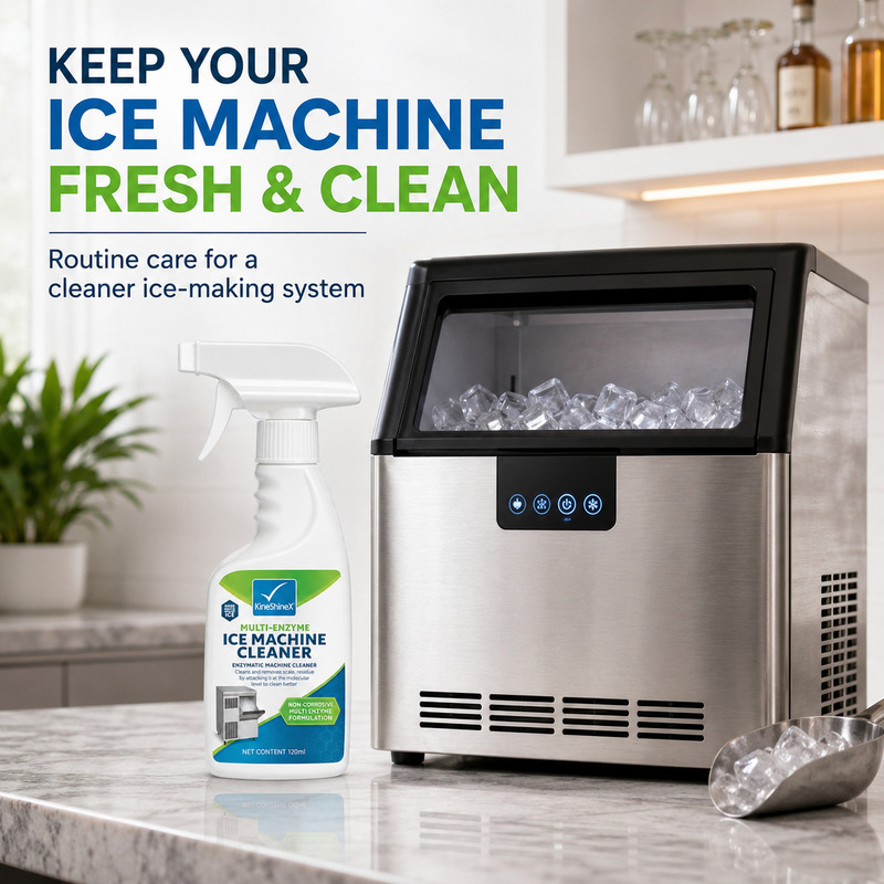 KineShineX Ice Maker Cleaner Multi-Enzyme Powerful Descaling and Residue Removal Cleaning Spray for Commercial and Home Use KineShineX Ice Maker Cleaner Multi-Enzyme Powerful Descaling and Residue Removal Cleaning Spray for Commercial and Home Use
