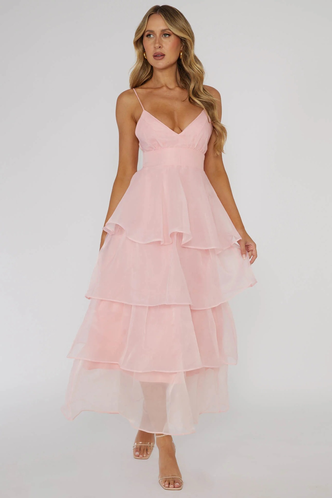 Women's Clothing Organza Deep V Backless Suspender Dress Casual Holiday Fairy Dress_voghion.com