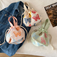 韩国火爆可爱斜挎福袋包 新年节日伴手礼包包 卡通便携手机包针织