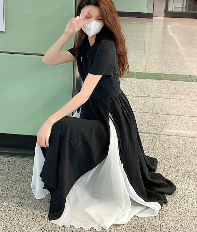 New Chinese-Style Improved Cheongsam Dress for Women, Summer Plus-Size, Gentle National Style, Tea Break Design, Hepburn Little Black Dress for Women