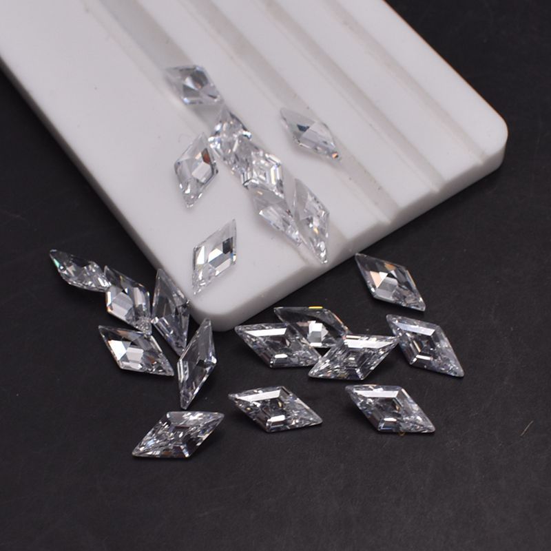 白透明色菱形宝石裸石m菱形锆石珠宝