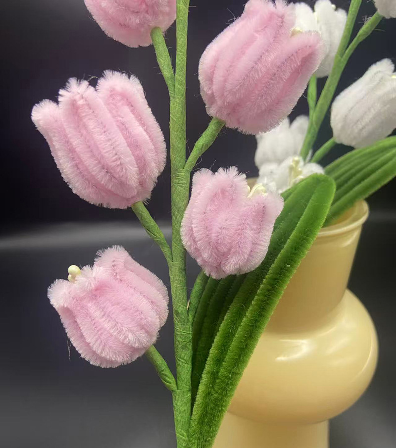 Single Twist Stick Finished Product, Handmade Arrangement Decoration, Lily Of The Valley Wedding Bouquet, Home_voghion.com