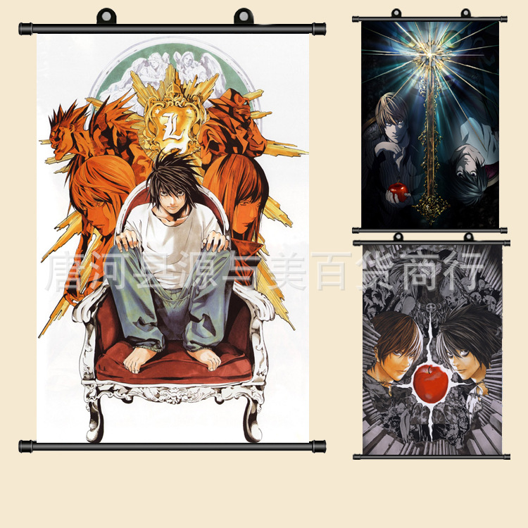 Death Note DEATHNOTE Nightgod Moon Animation Scroll Hanging Poster Sticky Poster Secondary Peripheral Photo Mural
