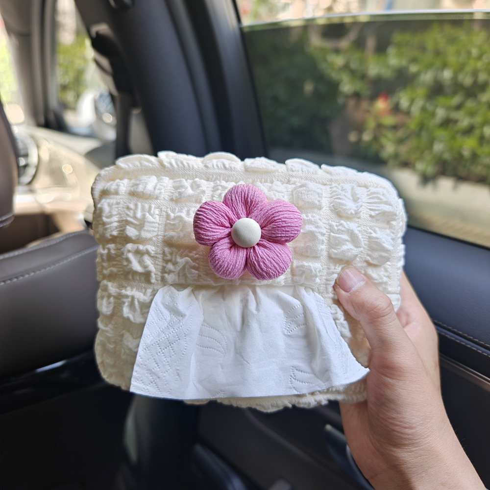 Minimalist Car Seat Tissue Box, Car Tissue Bag, In-Car Armrest Box, Seat Back Tissue Storage and Decoration