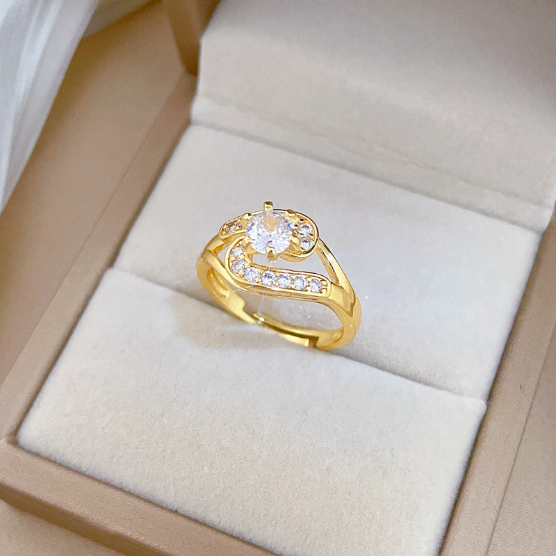 Adjustable Full Diamond Designer Ring For Couples Personalized_voghion.com