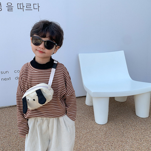 Children's bag  spring and summer new Korean puppy chest bag handsome little boy crossbody bag baby canvas coin purse