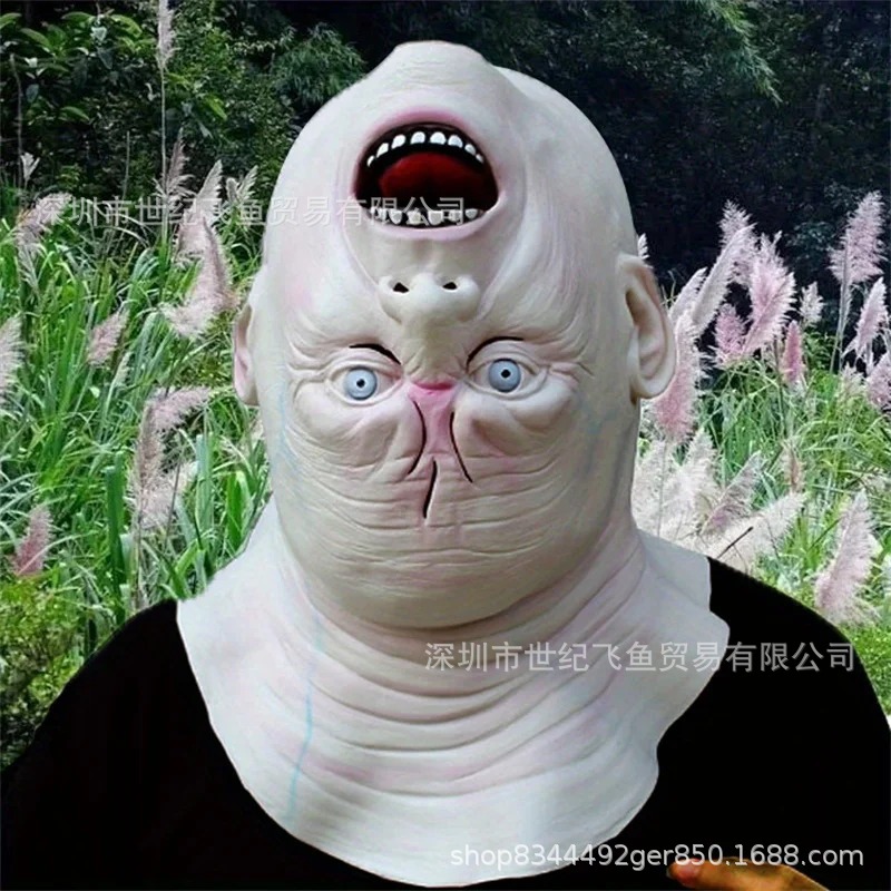 Halloween Smiley cara alienígena máscara sin rostro de los hombres tocados fiesta danza parodia accesorios máscara exorcista