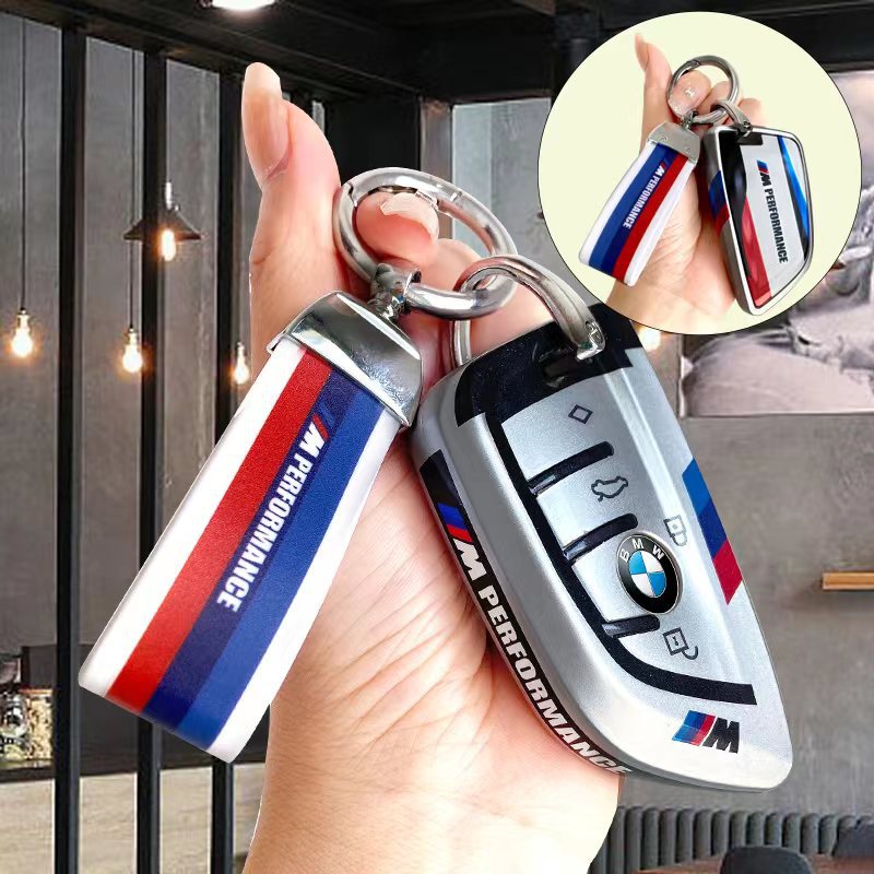 BMW B 코팅 금속 실버 + 매칭 로프 + 인형