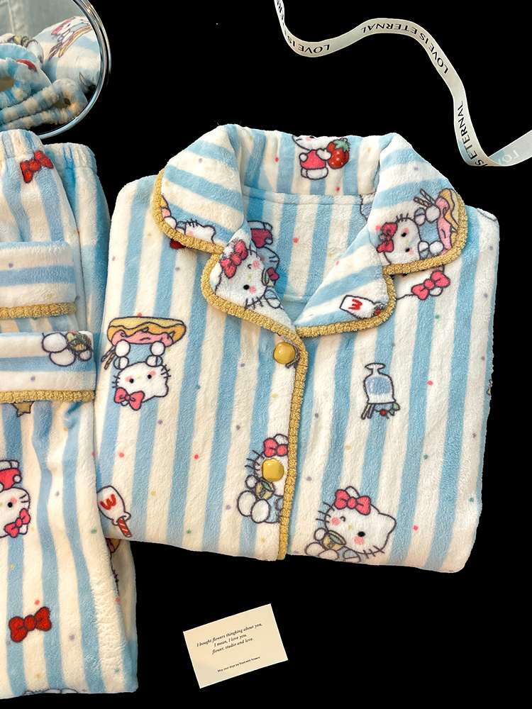 Flannel velvet fleece cartoon demi-season winter coral keep warm…