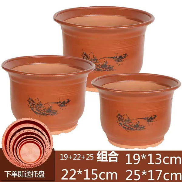 Red basin diameter 19+22+25 (3 pots)