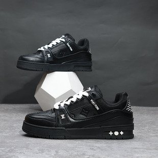 Black Samurai Men's Shoes Spring and Autumn New Fashion All-match Autumn Sports Casual White Sneakers Men's and Women's Trendy Shoes 8003