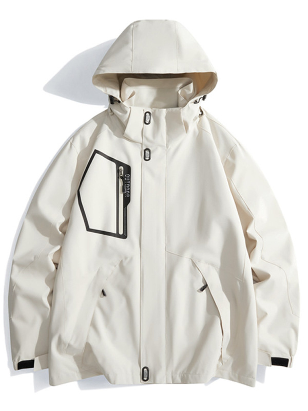 春秋冲锋衣防泼水薄款外套男女同款防风防水登山服可拆卸登山服|undefined