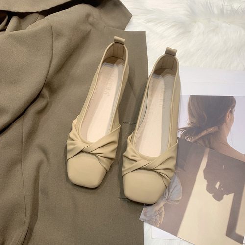 2024 New Beanbean Casual Shoes for Women, French Breathable Flat Soft Sole Grandmother Shoes, Elegant Soft Sole Monologues, Summer