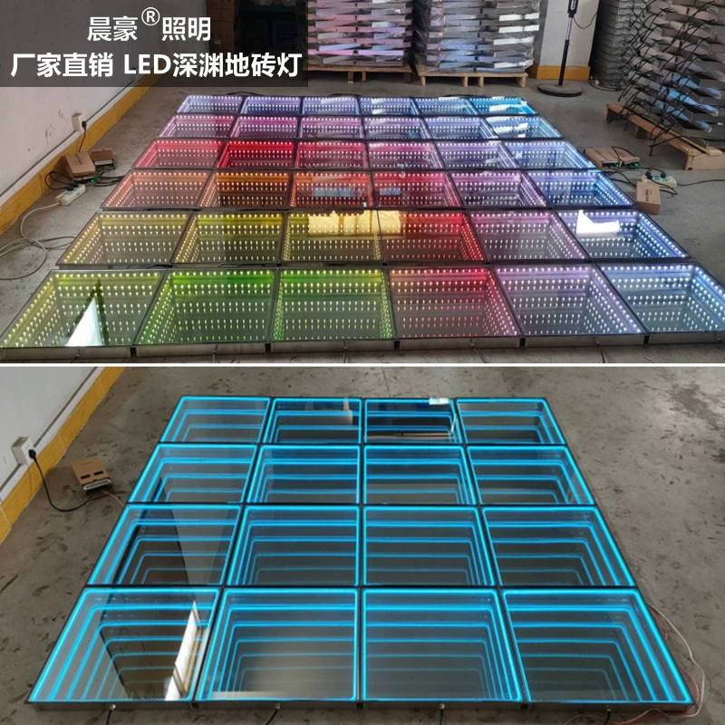 Бездна Зеркало фоновая стена KTV напольная светодиодная неоновая зеркальная сетка красная бесконечность 3D многослойная многослойная многослойная зеркальная сцена кирпичная лампа