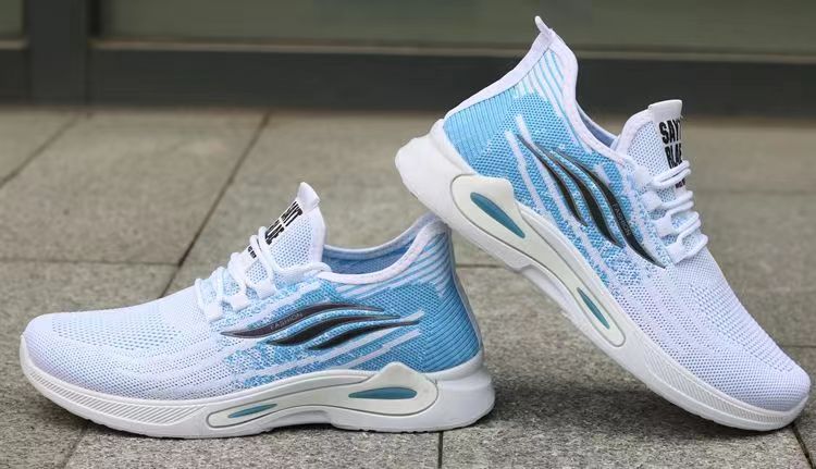 oddychające lekkie latem. Męskie buty z miękkiej podeszwy z siatki Fly Tkane są leniwe i można ich używać do jazdy samochodem_voghion.com