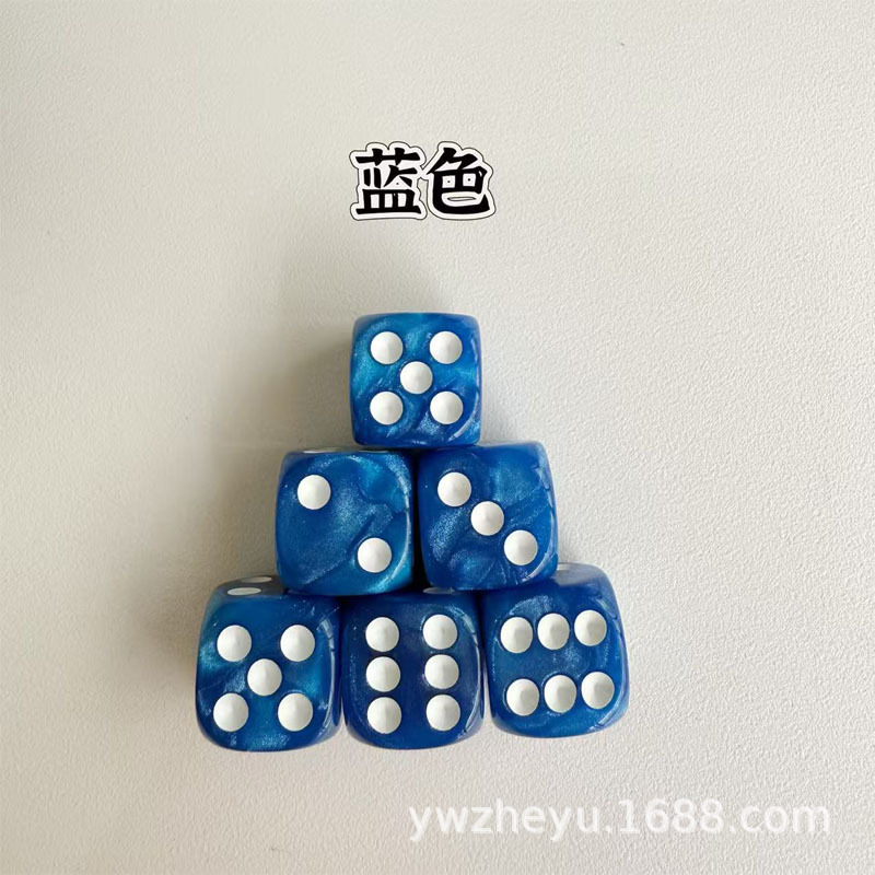 新製品 16 ミリメートルソリッドカラーパールパターンサイコロパールパターンソリッドカラーサイコロラウンドコーナーポイントサイコロシェーカークロスボーダーサイコロ|undefined
