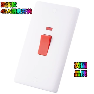 2 GANG 45A DOUBLE POLE SWITCH + NEON 乌干达 双联厨房双极开关