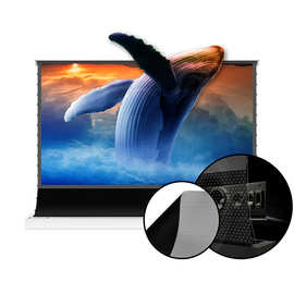 西鲸U1P 高清4K透声电动地升抗光幕超短焦黑栅投影幕家用激光电视