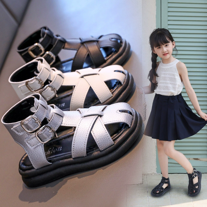 Девочки высокие римские сандалии