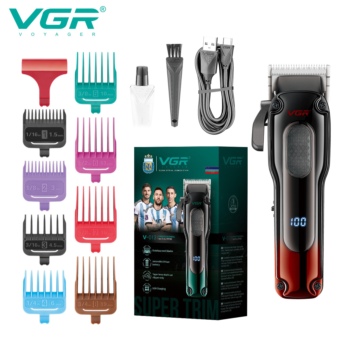 Electric Hair Clipper For Men Professional Salon Haircut Spicy Hair LCD Digital Display Home Appliances Personal Care_voghion.com
