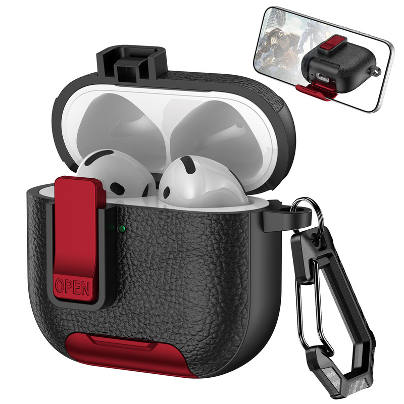 Apple AirPods 2/34/pro2世代に適したスイッチ付きソフトプラスチック保護カバー、クリエイティブな落下防止ヘッドフォンケース|undefined