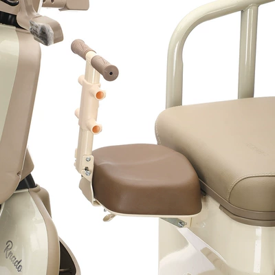 Electric Vehicle Electric Tricycle Electric car child seat - khaki-three-wheel-scooter-handlebar-drilling-required