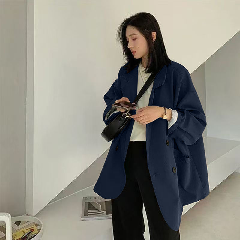 小西装外套女2025春春秋新款时尚韩版气质宽松学院风西服女上衣潮|undefined