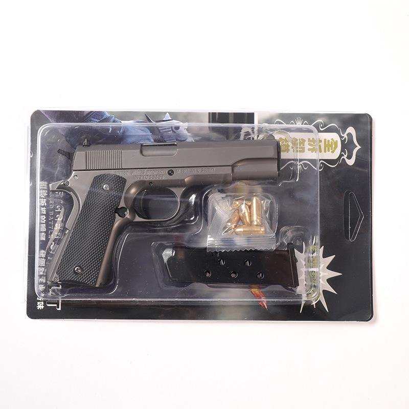 Modelo de aleación 1:2.05 de la pistola de juguete Seiko Colt M1911 con expulsión de casquillos, desmontable, ornamental, sin disparos.