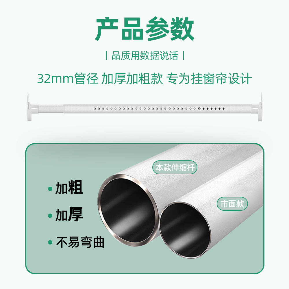 Cortinas Keqiao 2025 nuevas cortinas totalmente opacas instalación sin perforación cortina de puerta cortina de partición barra de cortina juego completo