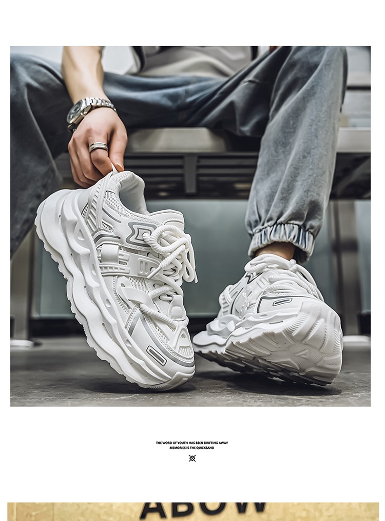 Herren Herbst Mesh atmungsaktiv vielseitig Casual Sport für Studenten laufen stoßdämpfende dicke Sohle Anti-Rutsch-Höhe_voghion.com