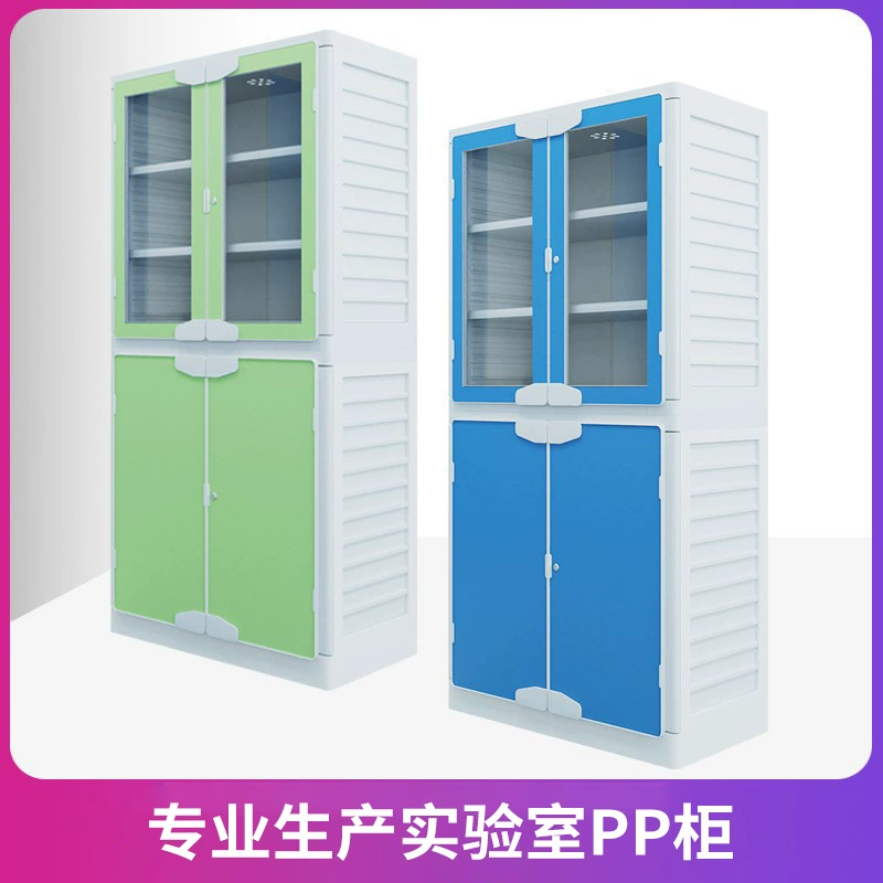 Шкаф для лабораторных инструментов Шкаф из полипропилена Химическая вентиляция Аптечный шкаф Коррозионностойкий школьный шкаф для экспериментальной посуды Стеклянный шкаф для образцов