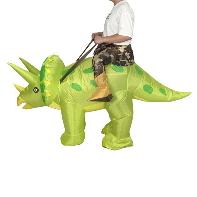 Amazon explosión impresa inflatable T-Rex disfraz Halloween multicolor T-Rex disfraz de fiesta disfraz de muñeca