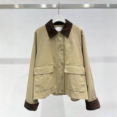 2025秋季新款女装时尚百搭宽松休闲翻领短款风衣外套女4G8212381