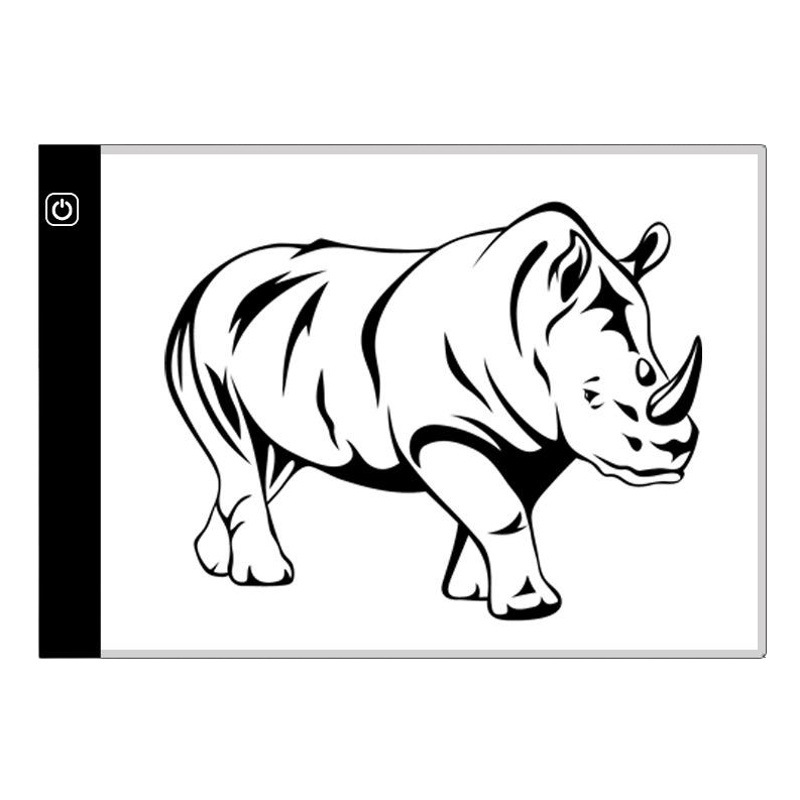 Amazon caliente A4 copia escritorio LED tablero luminoso copia de dibujos animados y escritorio pintura tablero de dibujo ventas directas de la fábrica