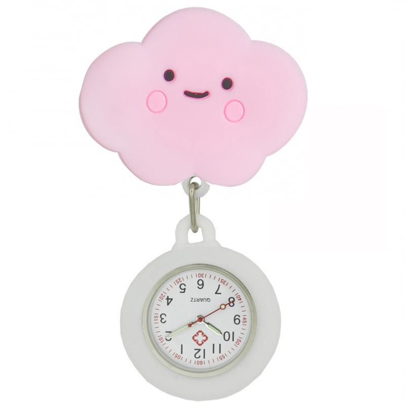 Reloj de enfermera de estiramiento multifuncional luminoso fuerte reloj colgante reloj electrónico digital retráctil de dibujos animados lindo clip cronómetro reloj de bolsillo