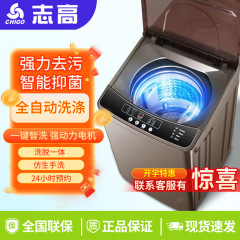 志高洗衣机全自动小型10公斤出租房用洗脱一体12公斤家用小洗衣机