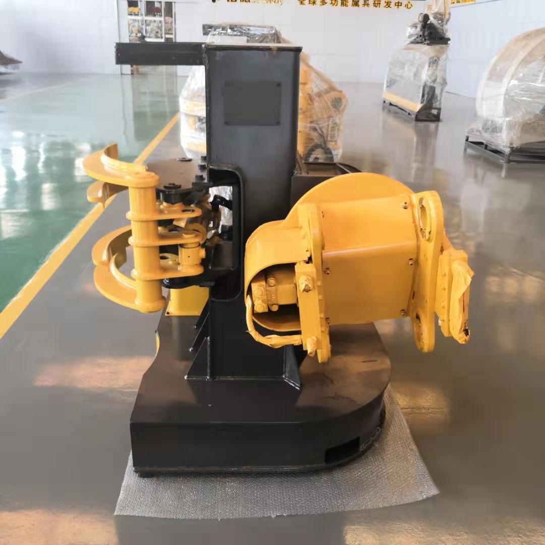 挖机去枝节断全自动伐木机旋转抱夹锯树木 挖掘机属具伐木机械