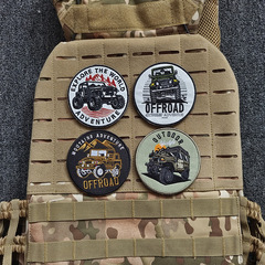 Hardcore Off-road Outdoor Adventure Embroidered Velcro Patch Personalized Spirit Badge Off-road Vehicle Pattern Fabric Decal New Style