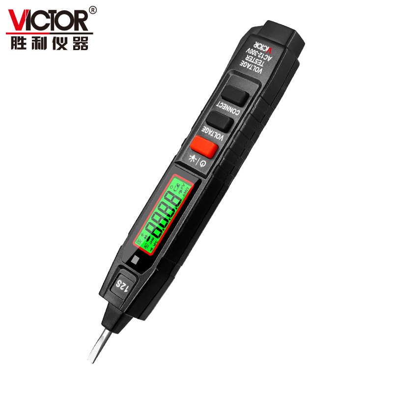 胜利VICTOR 12S数显12~300V感应电笔 通断检测 非接触式验电笔