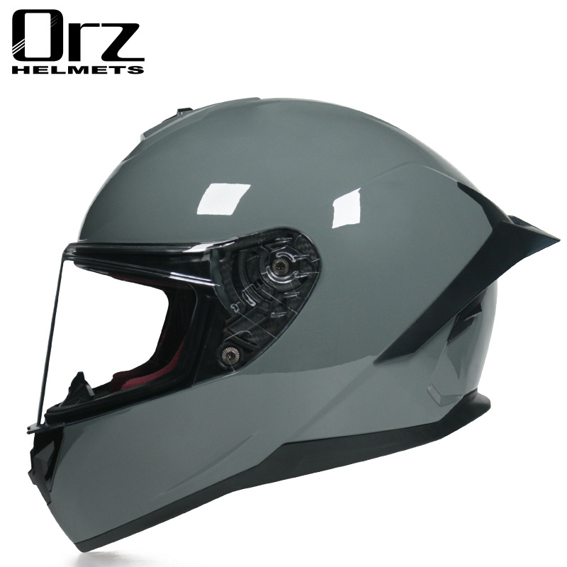 Casco de motocicleta Orz para hombres y mujeres, casco integral de verano con gran alerón trasero para todas las estaciones, certificado por DOT, transfronterizo.