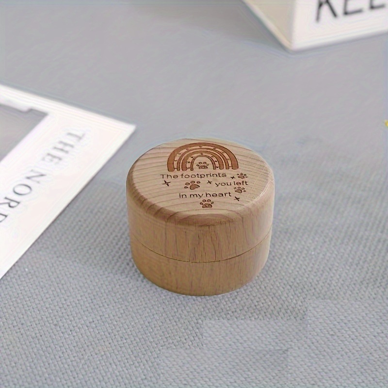 Caja de pelo conmemorativa de madera para mascotas Caja de almacenamiento conmemorativa de la colección de perros y gatos