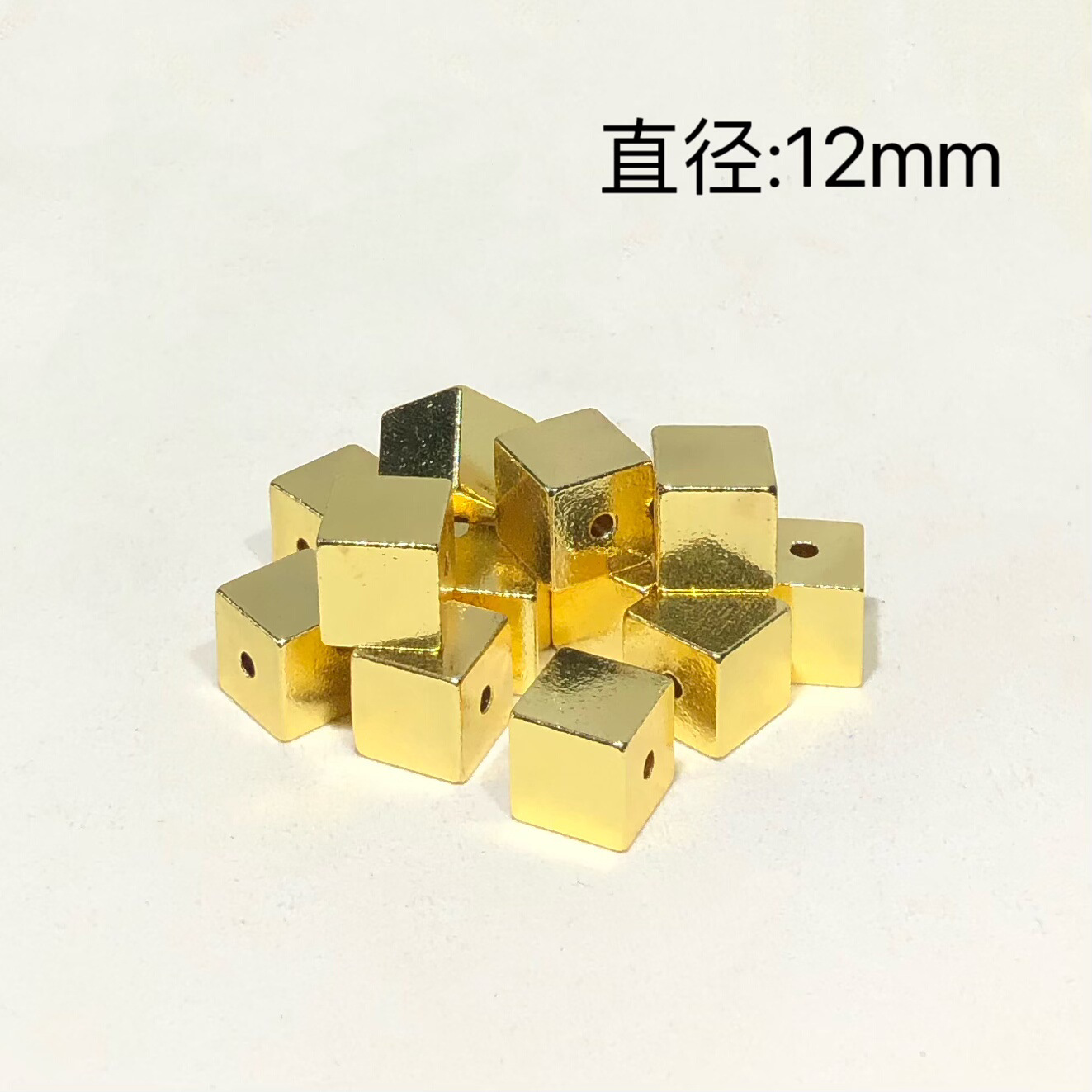 High Color Retention 18K Gold-Filled Crystal DIY Accessories Square Sugar Cube Spacer Bracelet Necklace Beaded Accessories