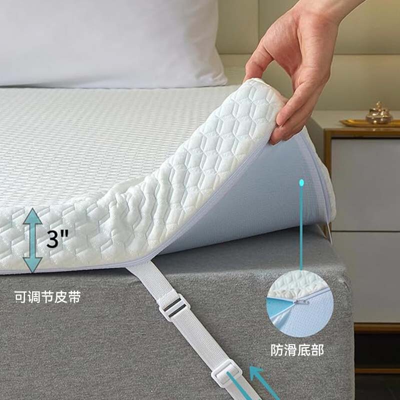 Cross-Border Amazon Roll-Packed Zero-Pressure Mattress High-Density Sponge Foam Thin Cushion Soft Cushion Slow Rebound Memory Foam Mattress