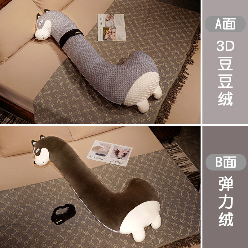 Ganso blanco grande pato de juguete felpa calmante muñeca cama almohada seda del hielo chica dormir pierna clip muñeca trapo