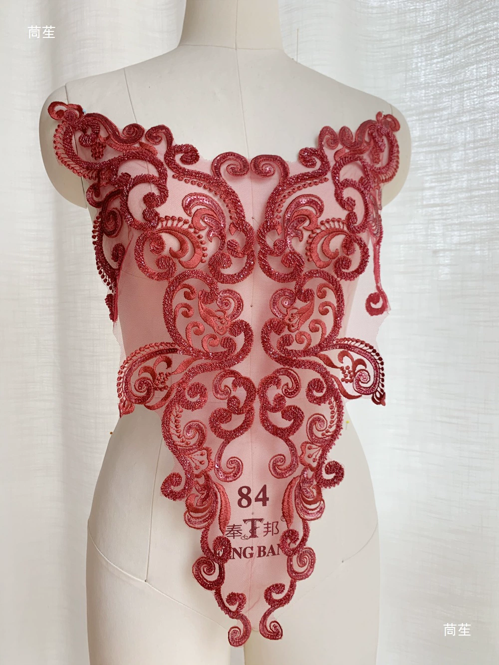 Платье-халат на свадьбу кривой beaded европейский узор вышивка бюстье с кружевным лодочным воротником