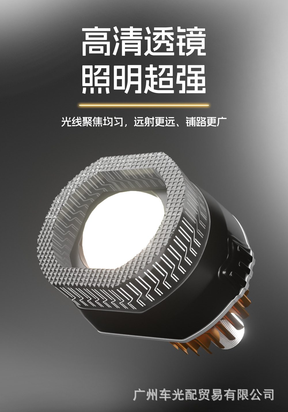 New cross-border model 3inch lens motorcycle headlight with fan, demon eye front light, APP-controlled angel eye fantasy aperture