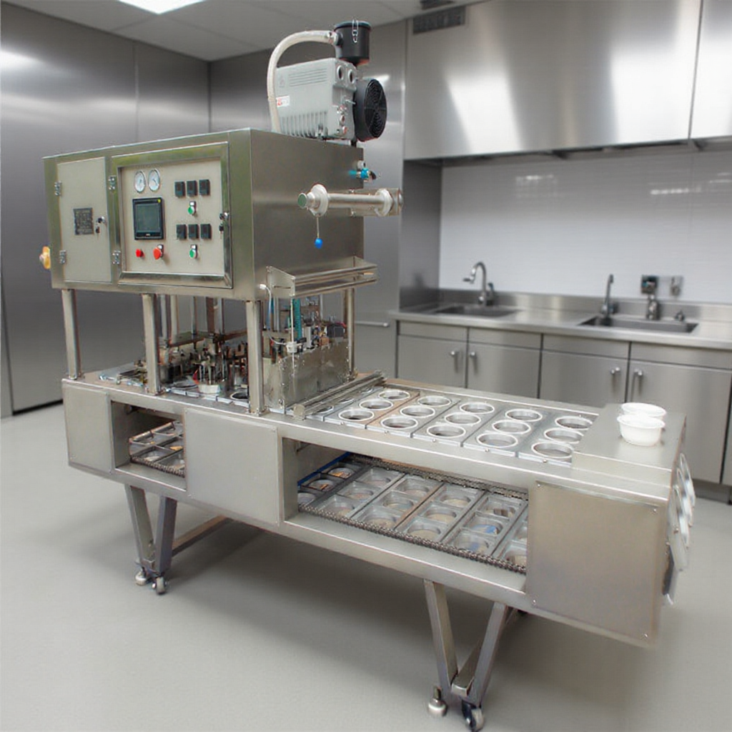 碗装梅干菜扣肉自动真空包装封口机 供应预制菜包装封口设备