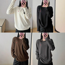 2025春秋新款男女情侣素然风户外运动保暖圆领百搭卫衣长袖上衣