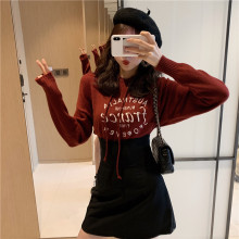SZ226网红时尚两件套装新款秋装港味宽松长袖毛衣+包臀半身短裙女