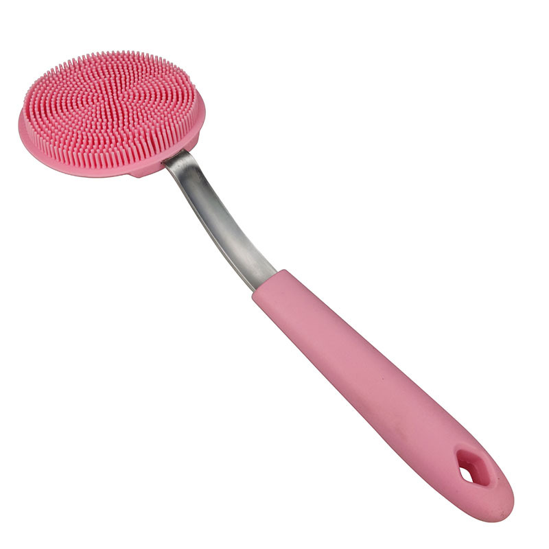 Estropajo de silicona, cepillo para lavar platos, herramienta de cocina, suave y que no daña los revestimientos, cepillo de limpieza de mango largo, herramienta para limpiar ollas que ahorra trabajo.